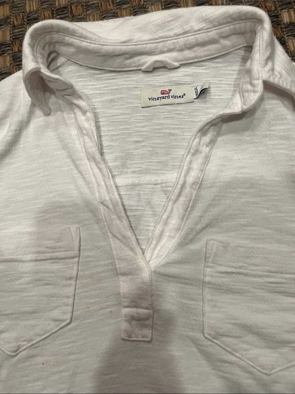 Vineyard Vines ladies White Polo Pocket Tee
